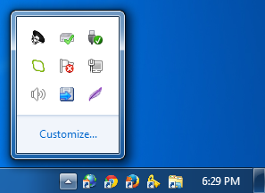 Click this to make certain icons to always visible in system tray